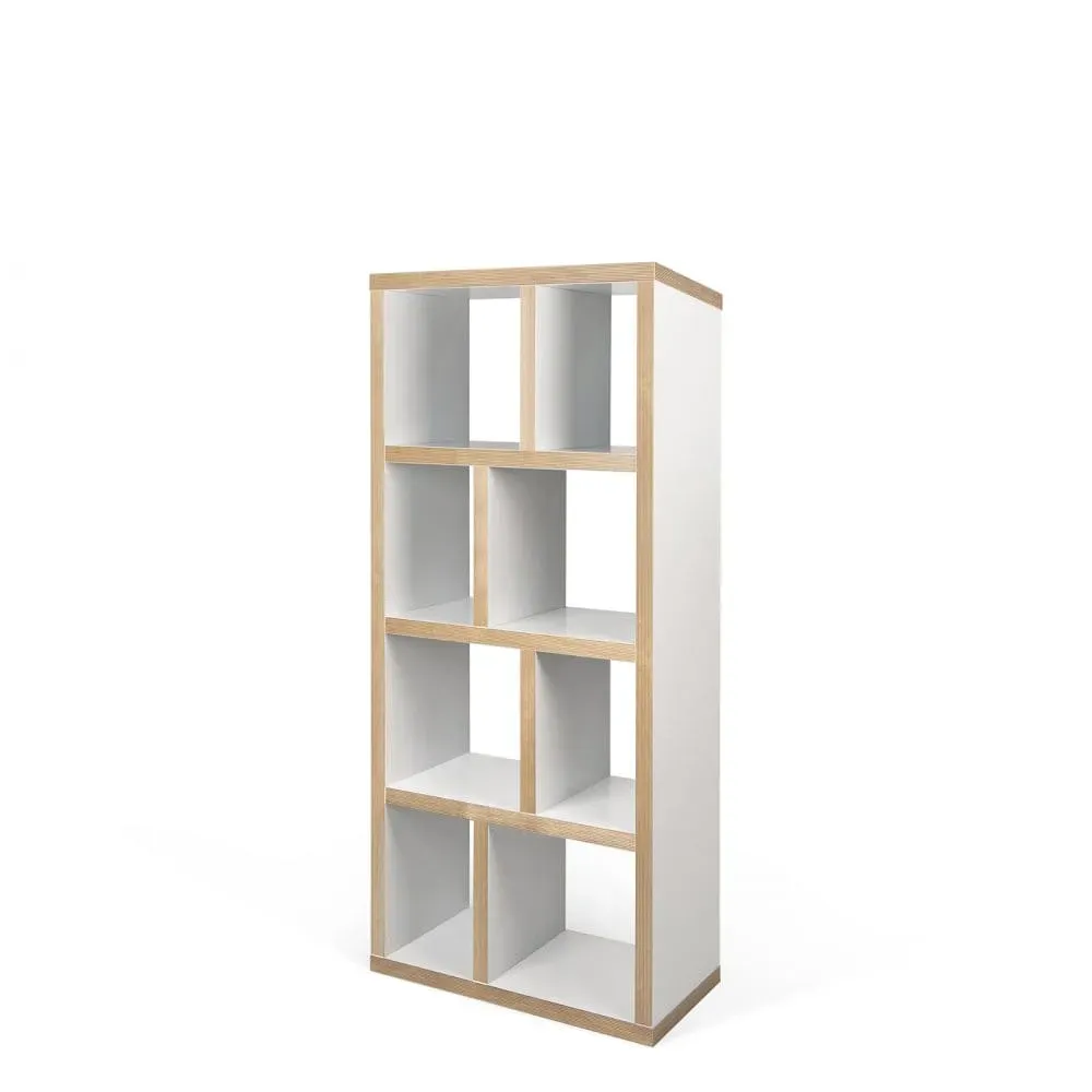 Illustration numéro 3 du produit Bibliothèque blanc laqué et multiplis H159