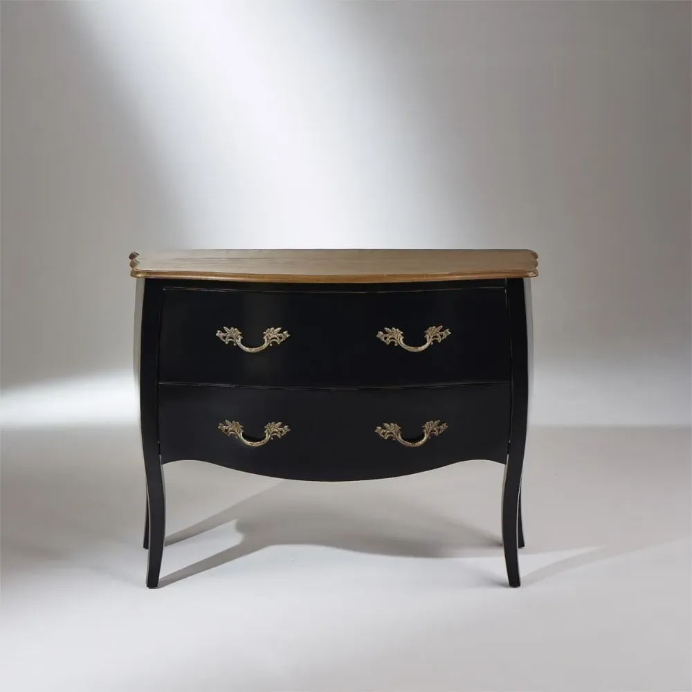 Illustration numéro 3 du produit Commode plateau chêne noir