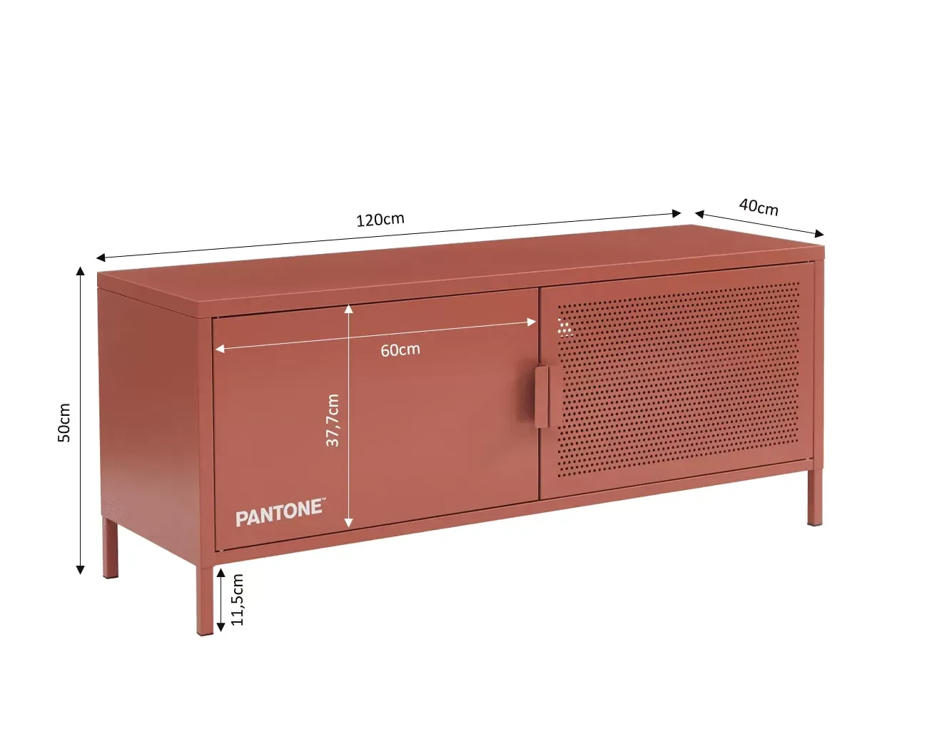 Illustration numéro 3 du produit Meuble TV terracotta 120cm