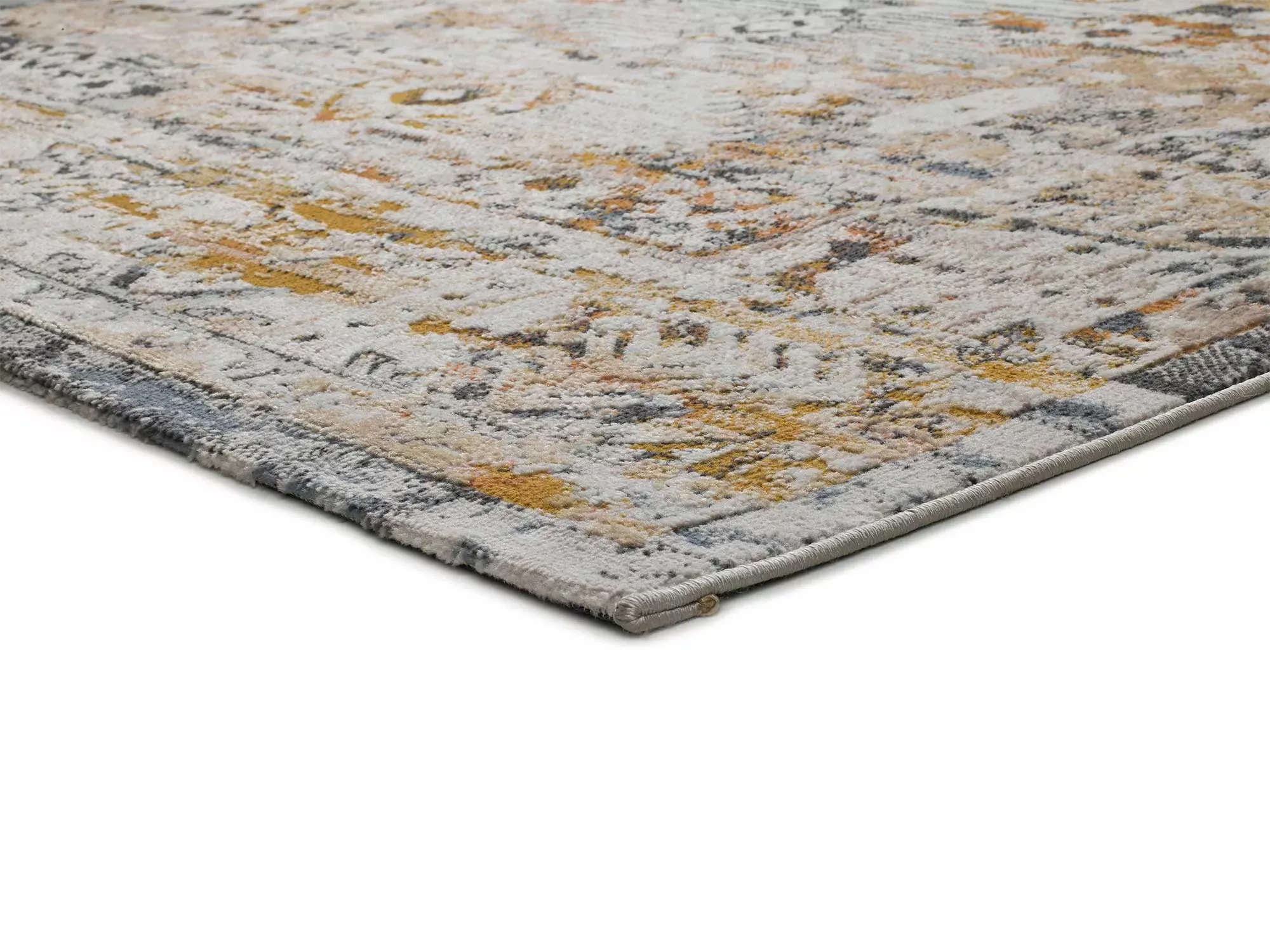 Illustration numéro 3 du produit Tapis ethnique beige/rouille/bleu 134x200 cm