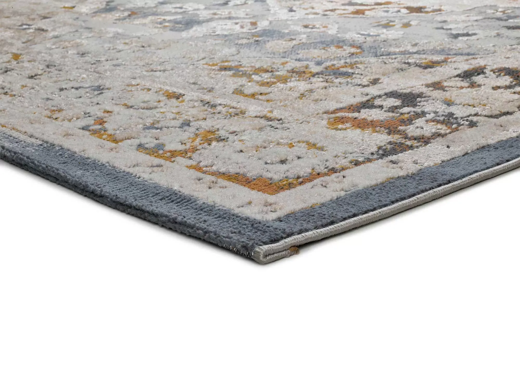 Illustration numéro 3 du produit Tapis vintage bleu/rouille/beige 134x200 cm