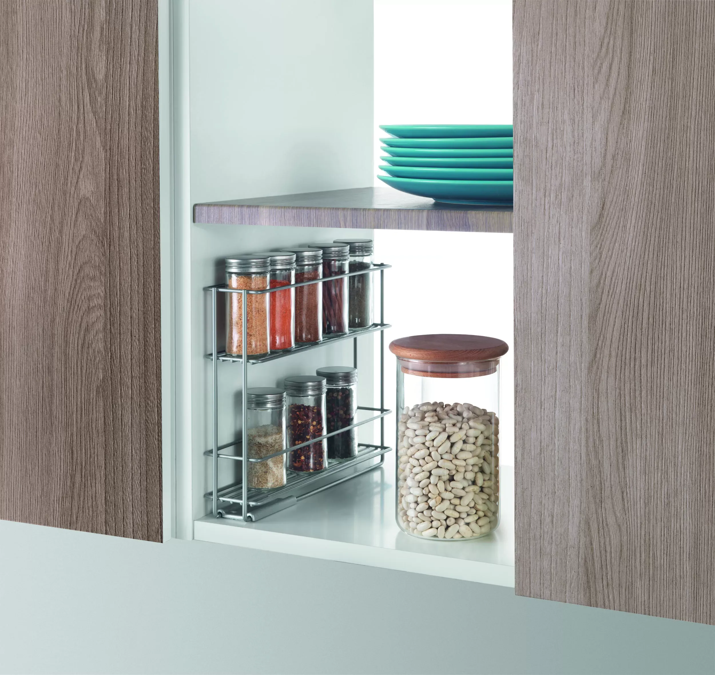 Illustration numéro 3 du produit Porte épices coulissant avec système de fixation silver