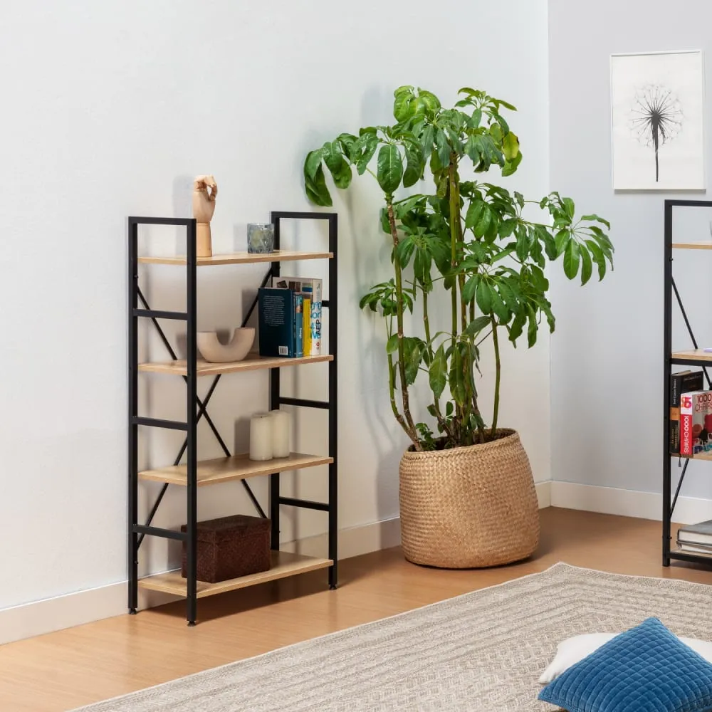 Illustration numéro 3 du produit Étagère bibliothèque bois 4 Étagères, pour salle à manger