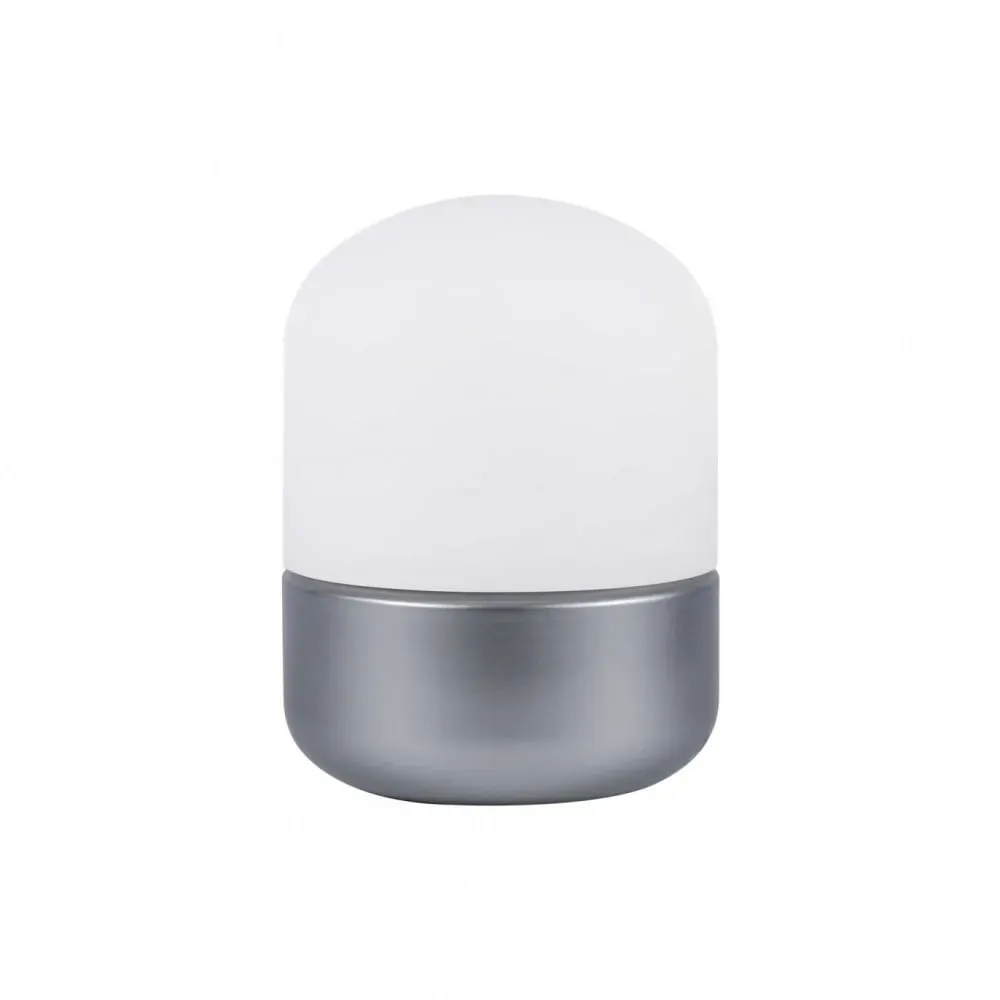 Illustration numéro 3 du produit Lampe tactile en verre opaque et métal argent