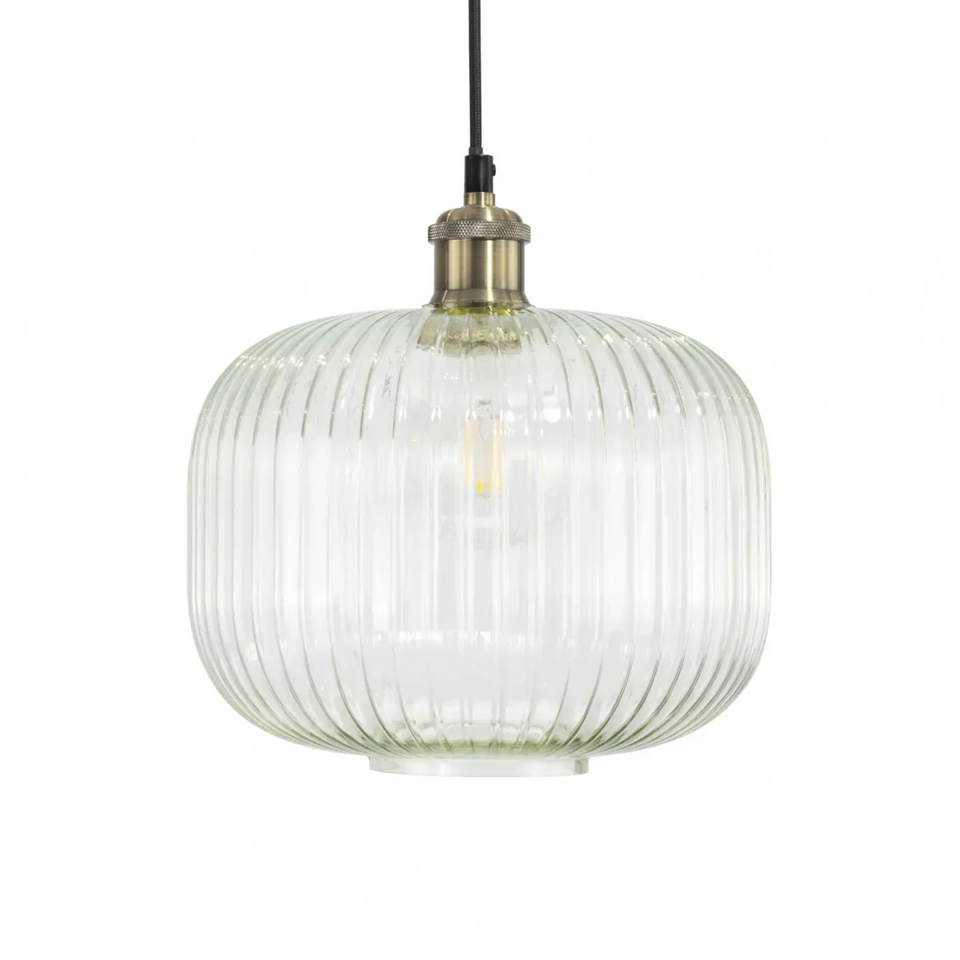 Illustration numéro 3 du produit Suspension en verre strié transparent