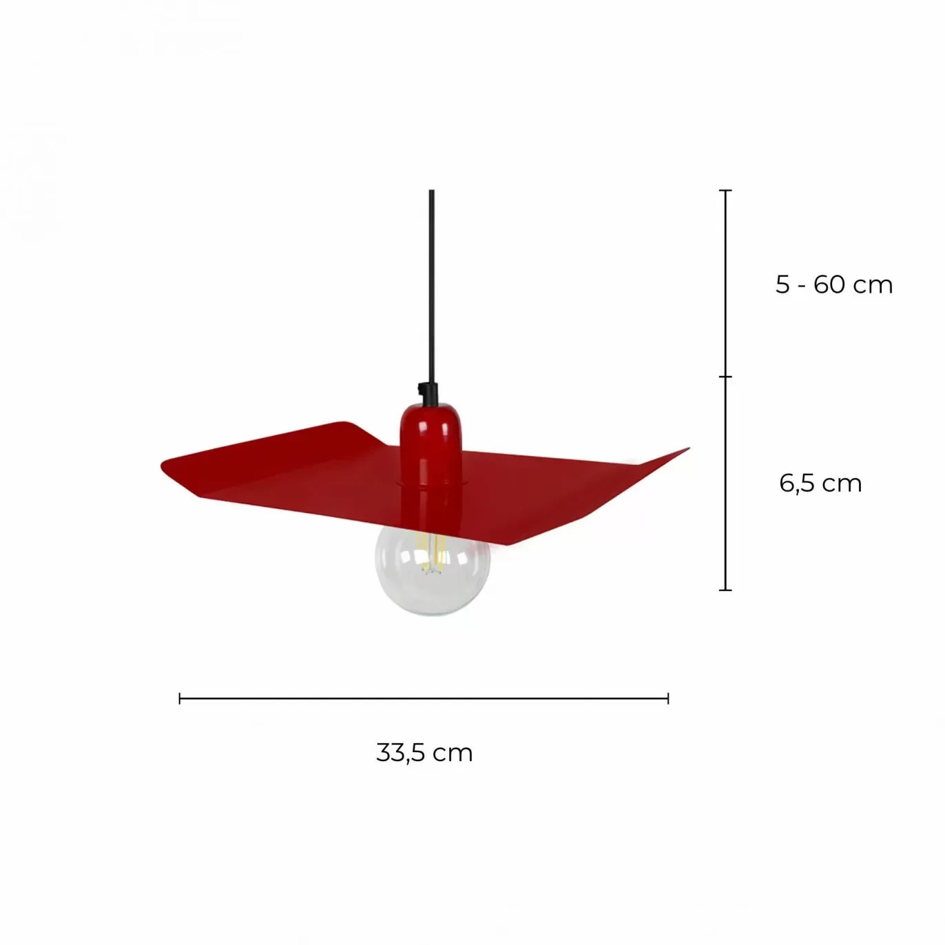 Illustration numéro 3 du produit Suspension en tôle d'acier rouge