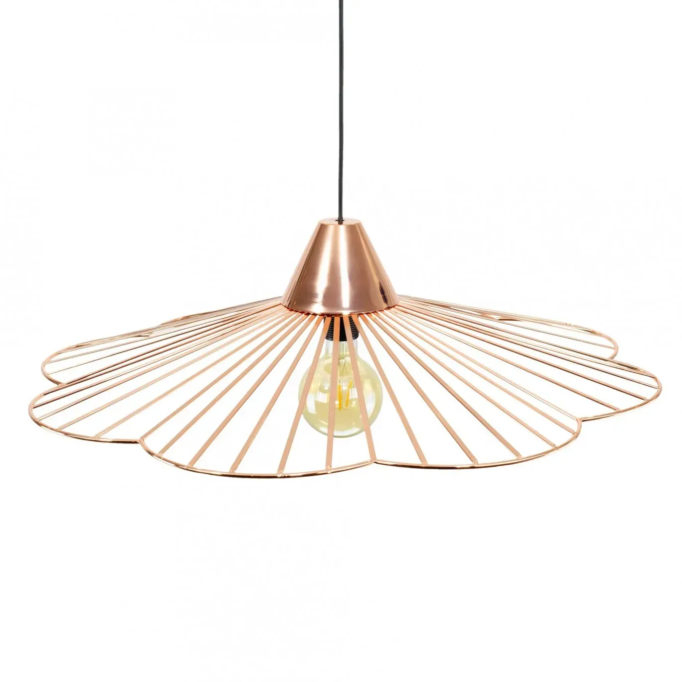 Illustration numéro 3 du produit Suspension grand modèle en métal cuivré
