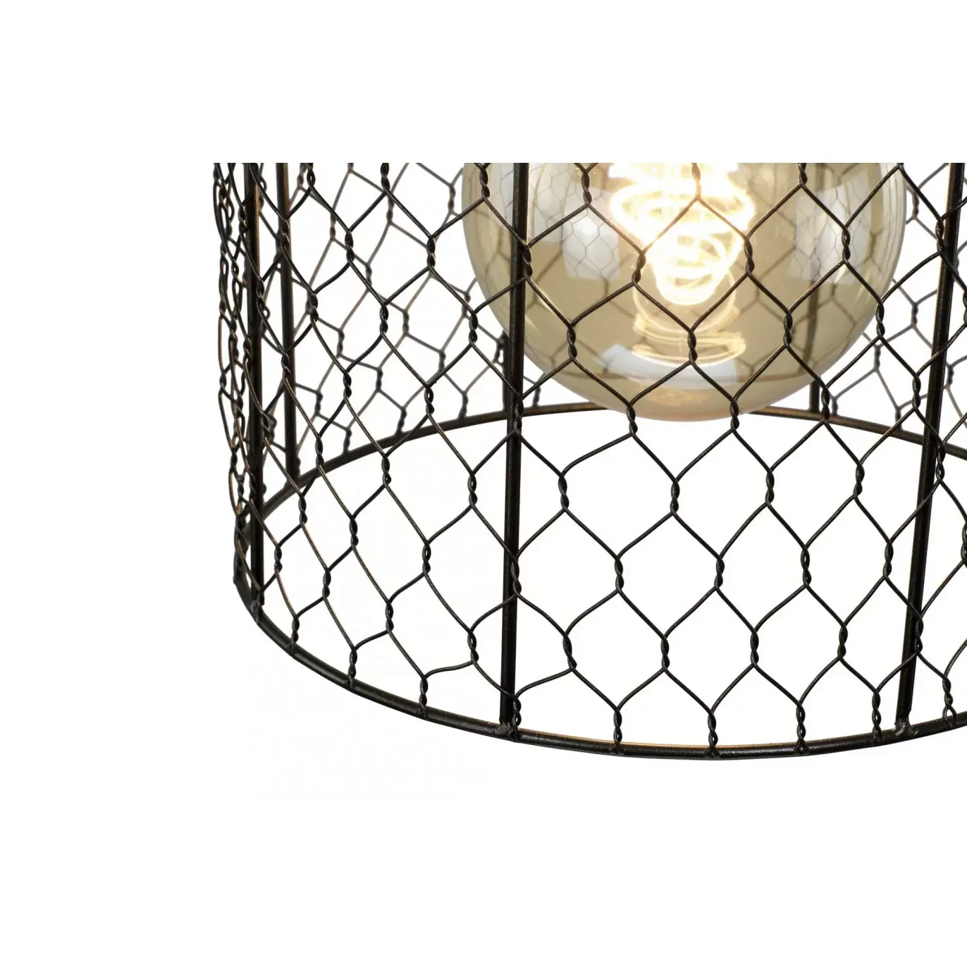 Illustration numéro 3 du produit Suspension en métal grillagé gris anthracite
