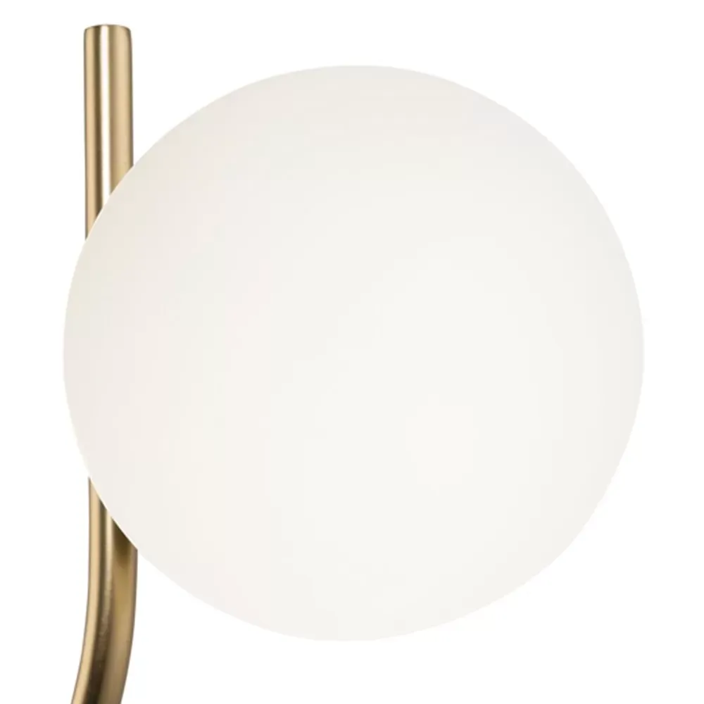 Illustration numéro 3 du produit Applique moderne doré avec sphères en verre blanc