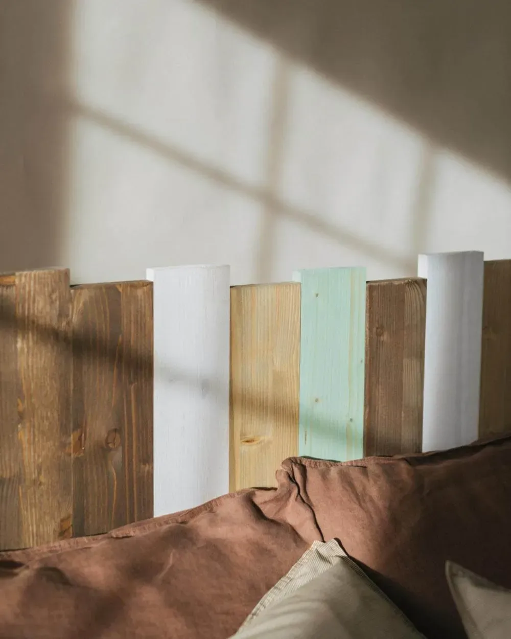 Illustration numéro 3 du produit Tête de lit sapin massif multicolore 160 cm