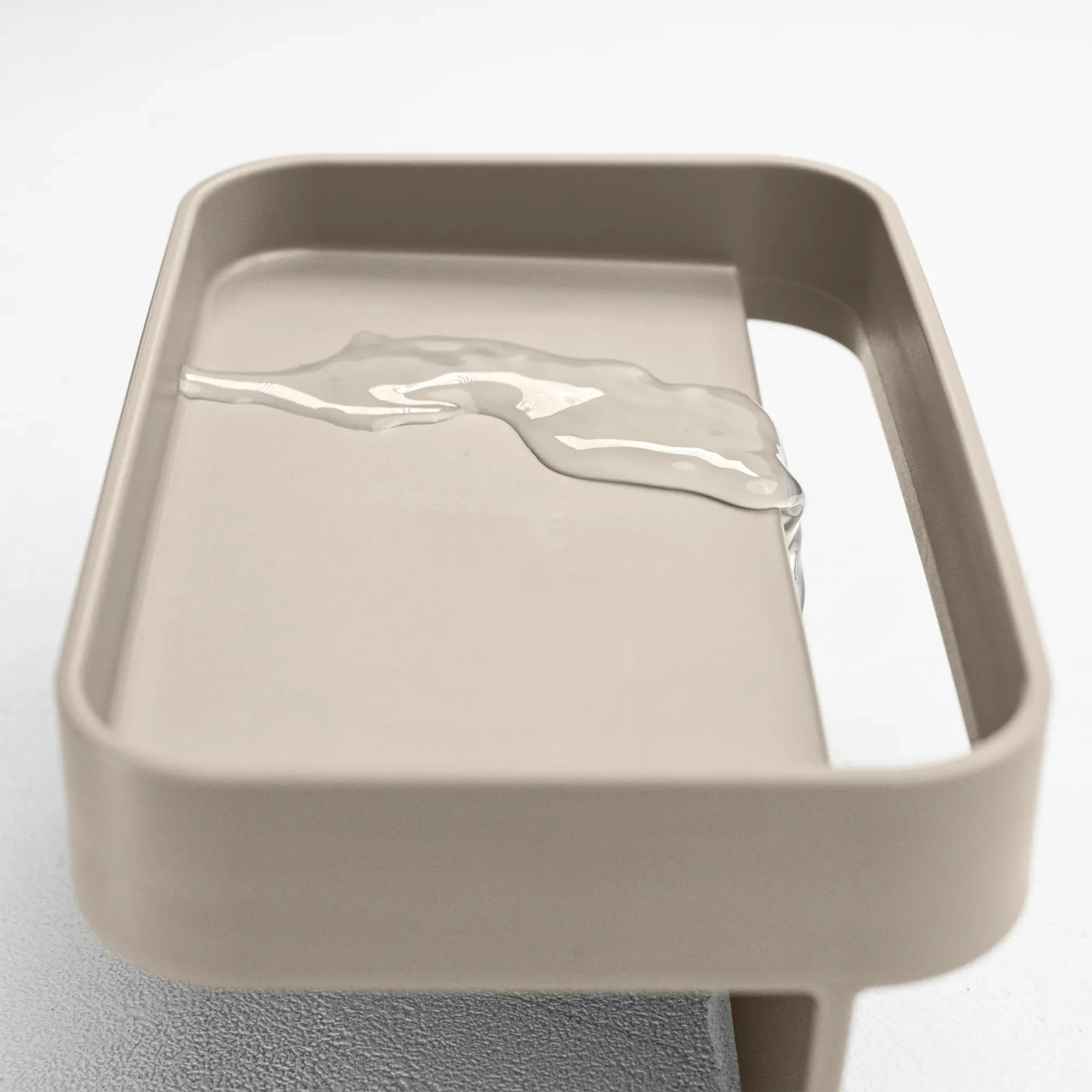 Illustration numéro 3 du produit Porte-éponge à ventouses en polypropylène gris