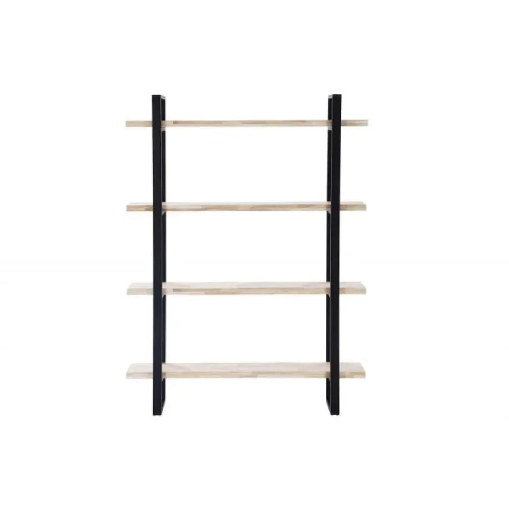 Illustration numéro 3 du produit Étagère Mataki en bois et acier noir