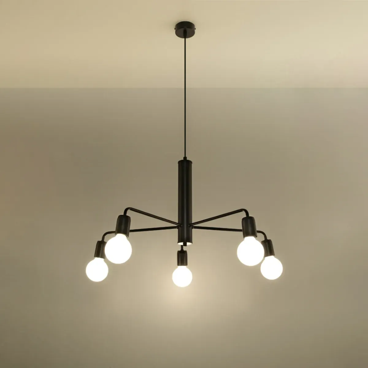 Illustration numéro 3 du produit Suspension en métal, noir L: 60cm