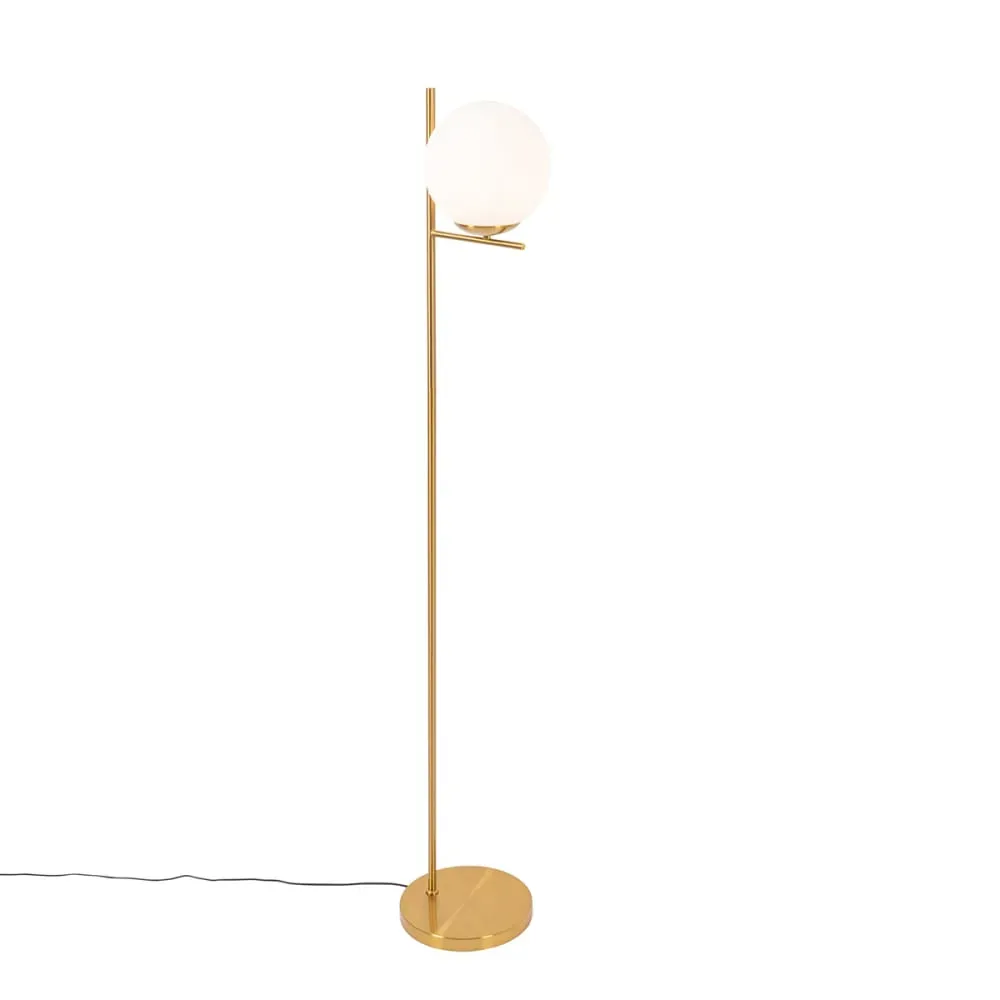 Illustration numéro 3 du produit Lampadaire en acier doré/laiton