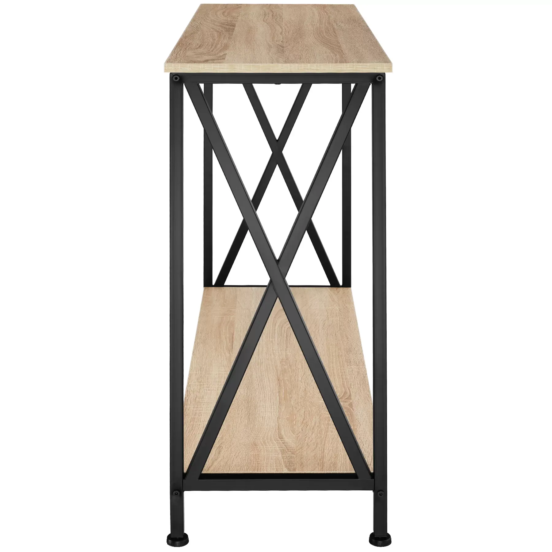 Illustration numéro 3 du produit Table console Style industriel 100 x 35 x 80,5 cm Bois clair