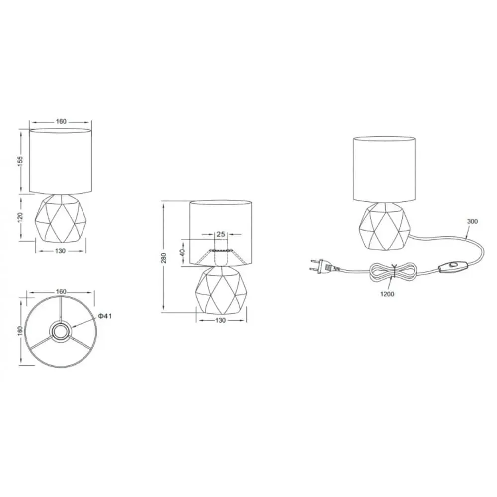 Illustration numéro 3 du produit Lampe design en béton gris
