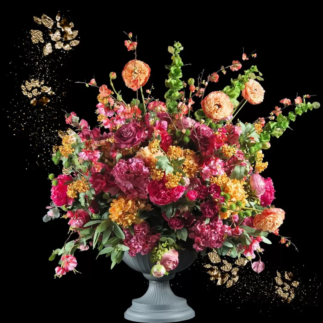 Illustration numéro 3 du produit Branche de baies viorne obier artificielle orange H75