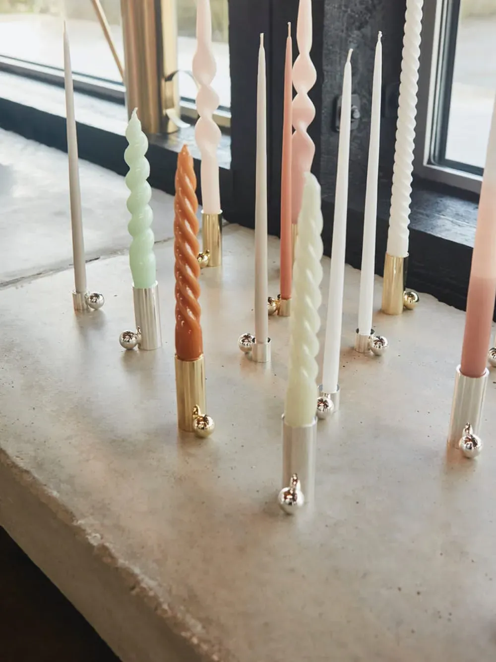 Illustration numéro 3 du produit Bougeoir Palloa or en acier inoxydable H2x3,9x2cm