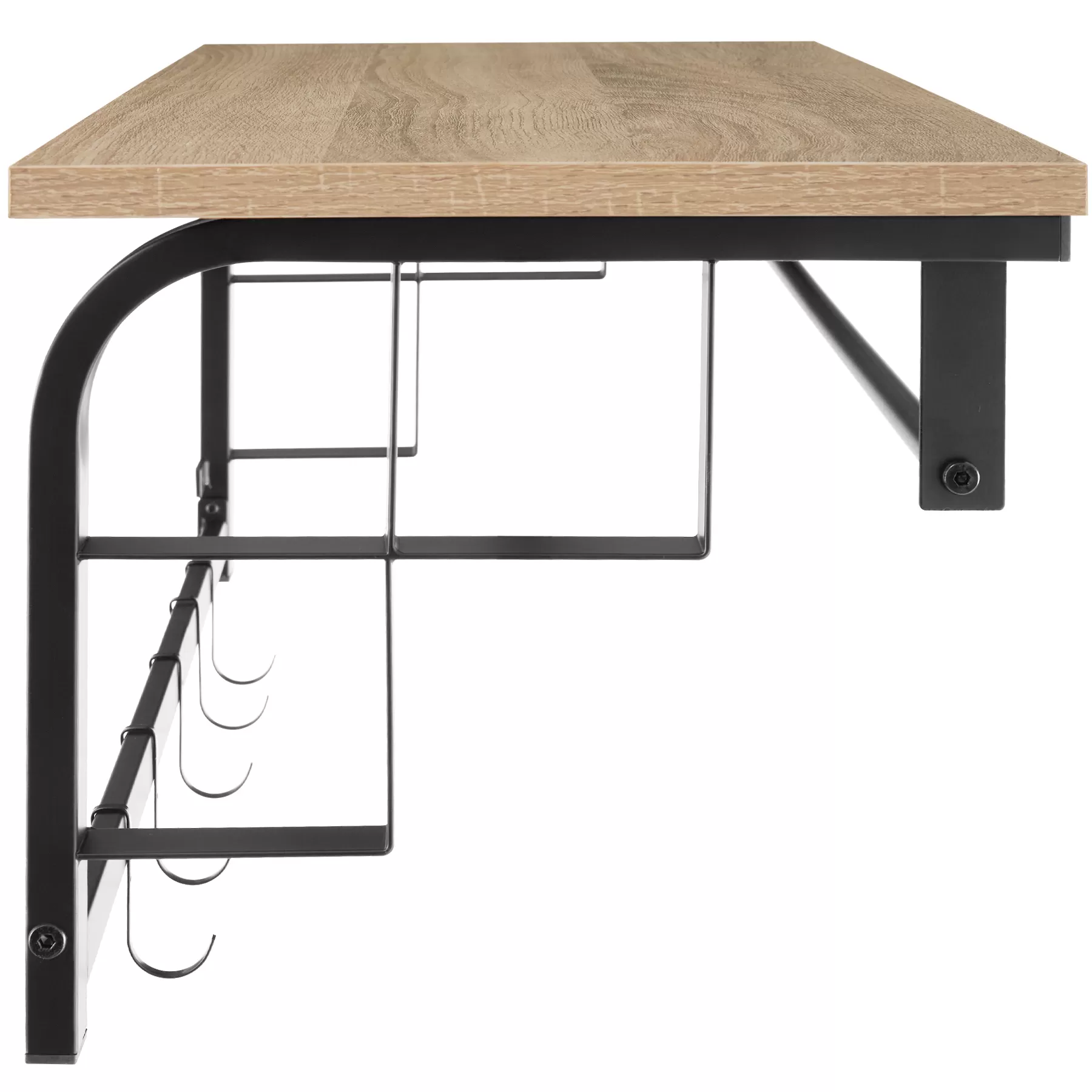 Illustration numéro 3 du produit Porte-manteau style industriel en panneau de fibres bois clair
