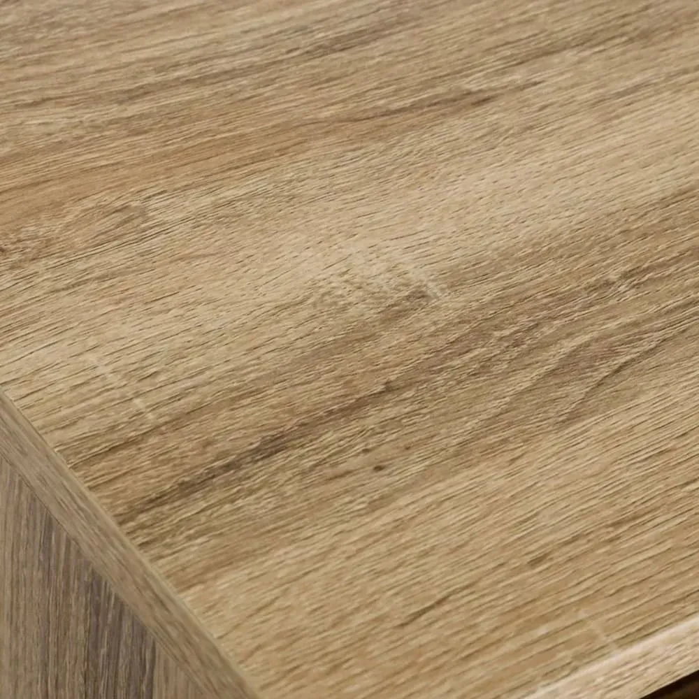 Illustration numéro 3 du produit Console d'entrée en bois et métal noir à 2 casiers 80x30x75cm