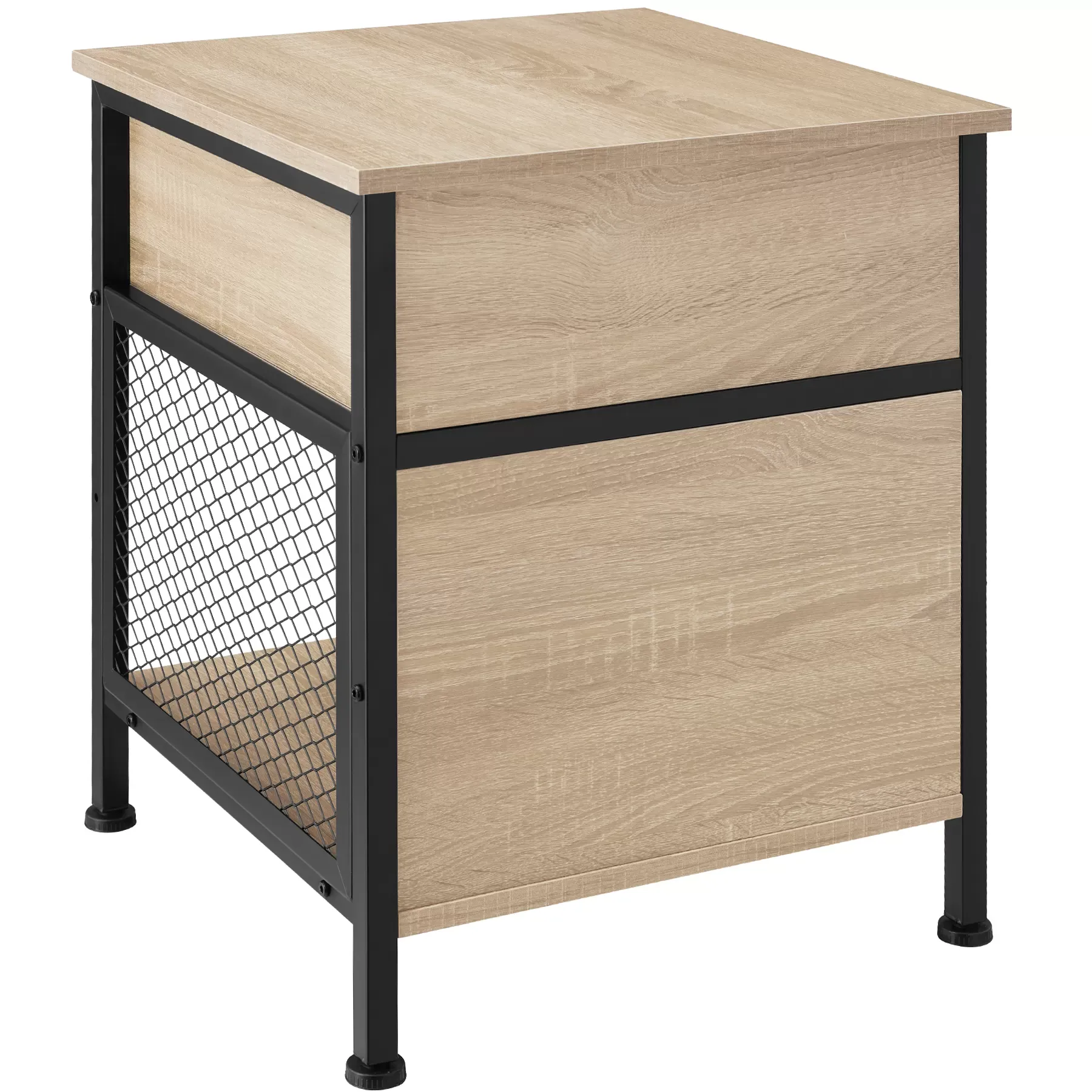 Illustration numéro 3 du produit Table de chevet Style industriel 45 x 46 x 555 cm Bois clair