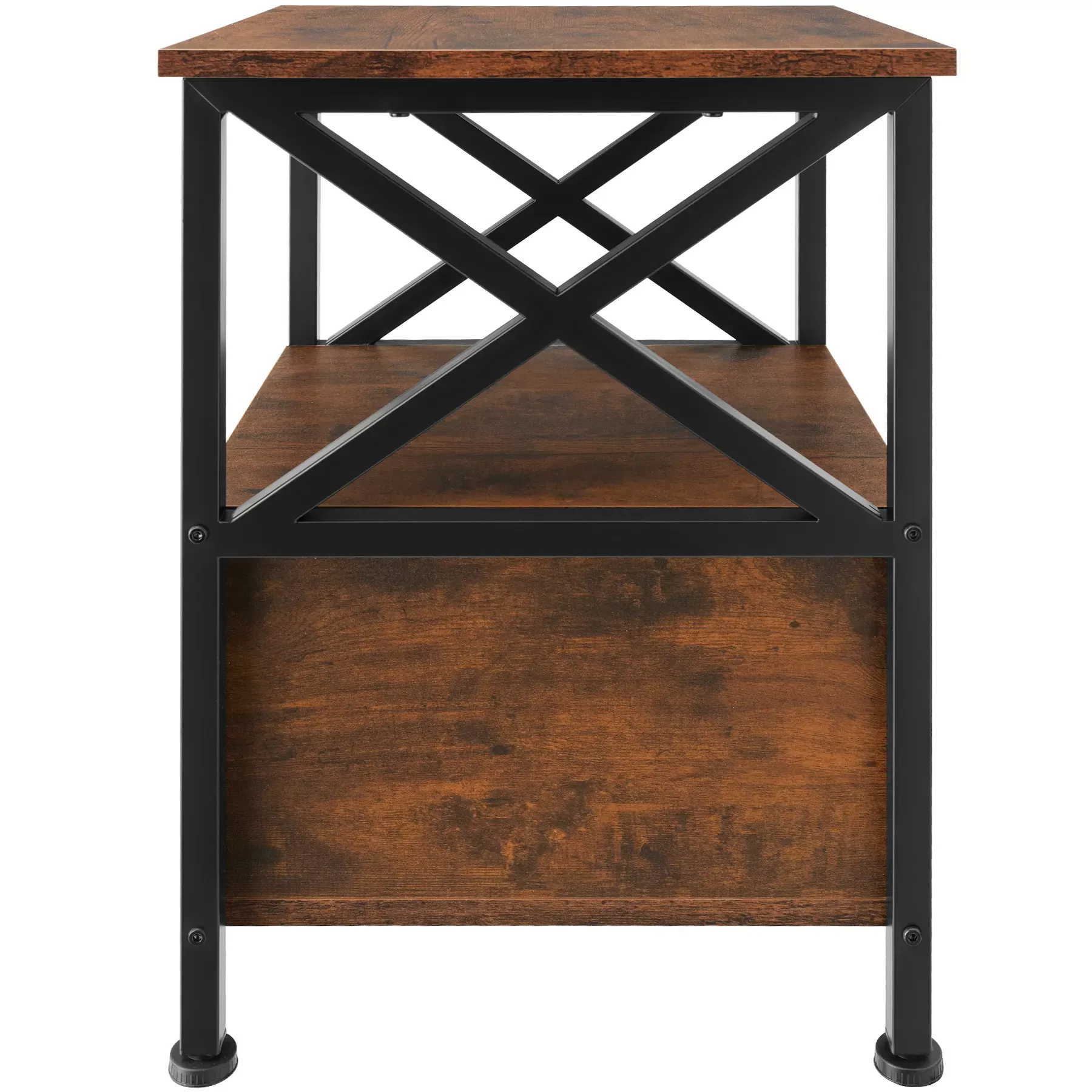 Illustration numéro 3 du produit Table de chevet Style industriel 40 x 415 x 555 cm Bois foncé