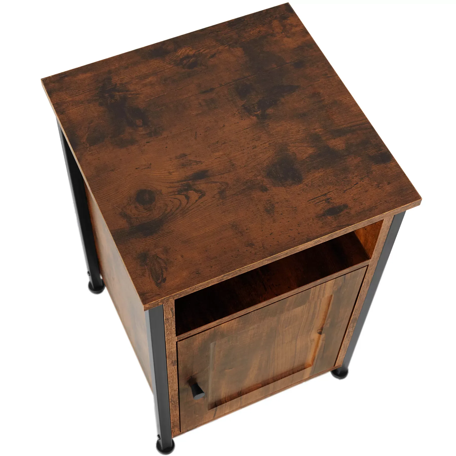 Illustration numéro 3 du produit Table de chevet Style industriel 40 x 42 x 605 cm Bois foncé