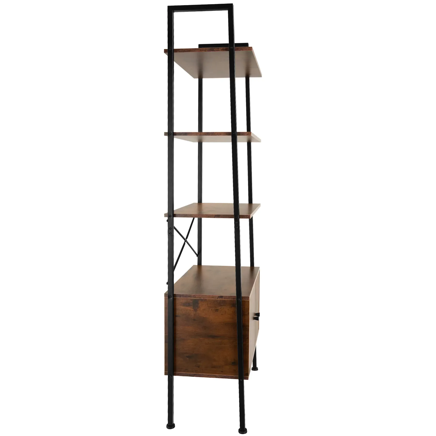 Illustration numéro 3 du produit Étagère Style industriel anti-basculement 575x34x173 cm bois foncé