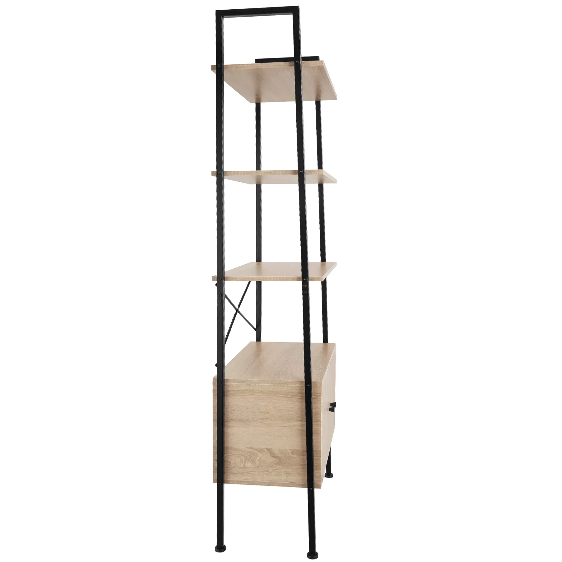 Illustration numéro 3 du produit Étagère Style industriel anti-basculement 575x34x173 cm bois clair
