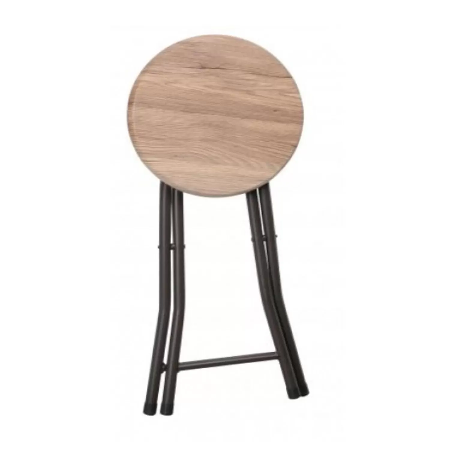 Illustration numéro 3 du produit Lot de 2 tabourets d'appoint pliables industriel noir