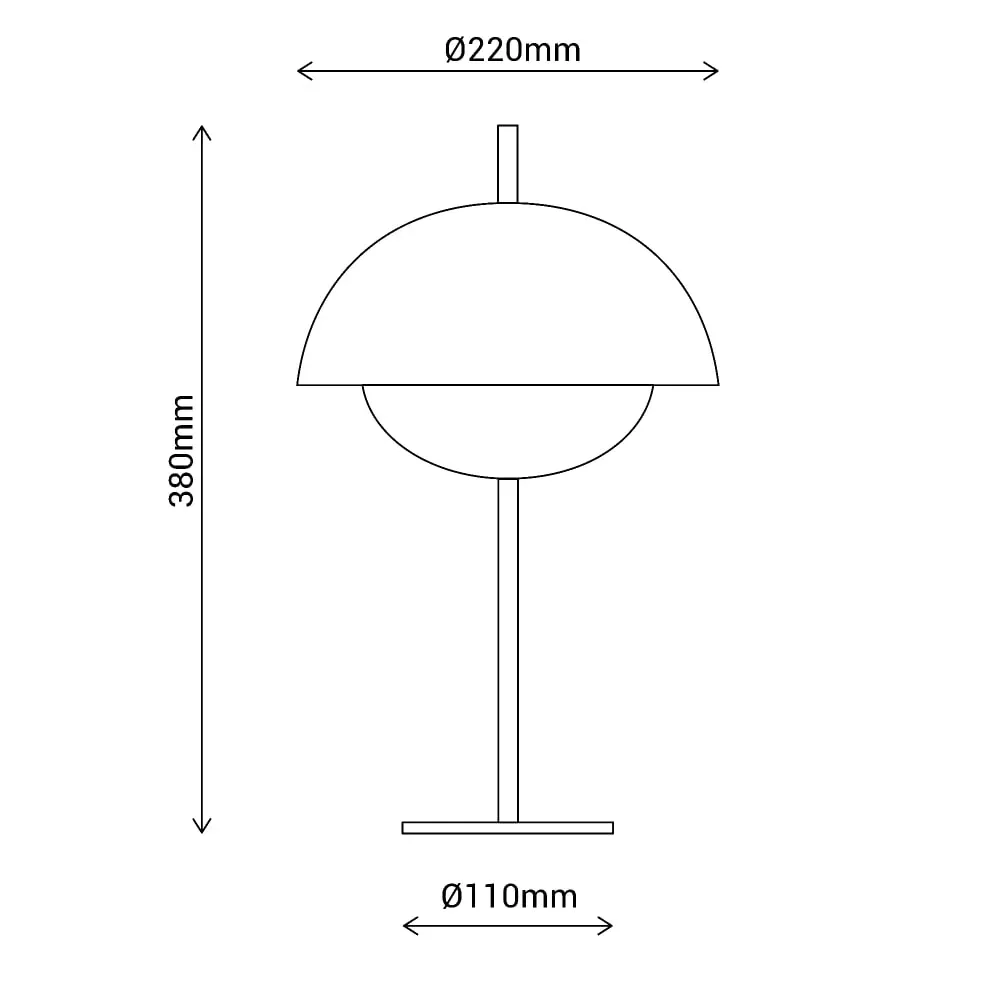 Illustration numéro 3 du produit Lampe de table noire avec socle doré E27