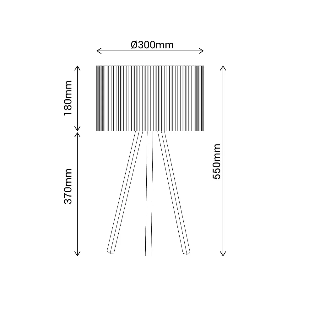 Illustration numéro 3 du produit Lampe de table en bambou avec abat-jour en fibre naturelle 31cm