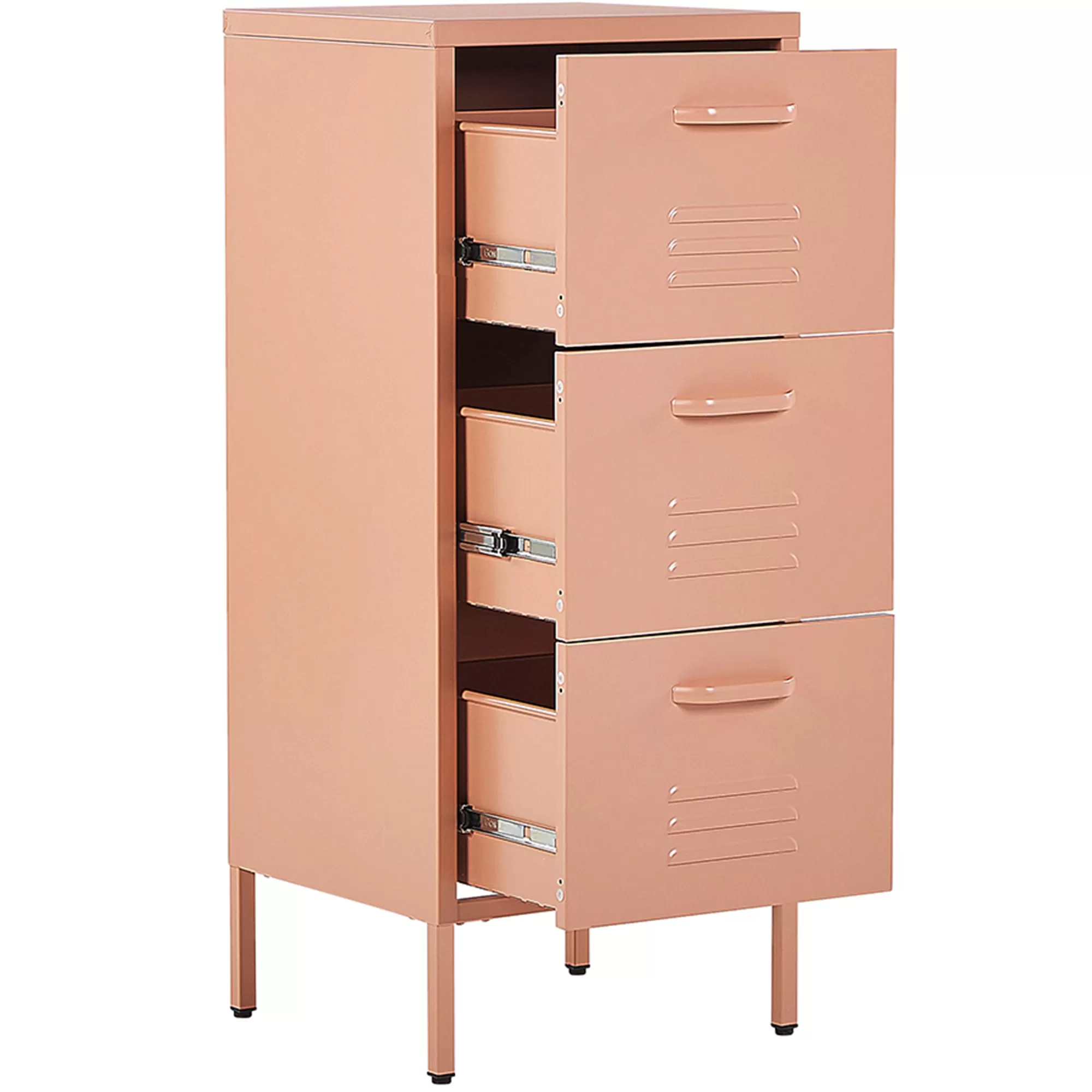 Illustration numéro 3 du produit Meuble de rangement métal rose pêche