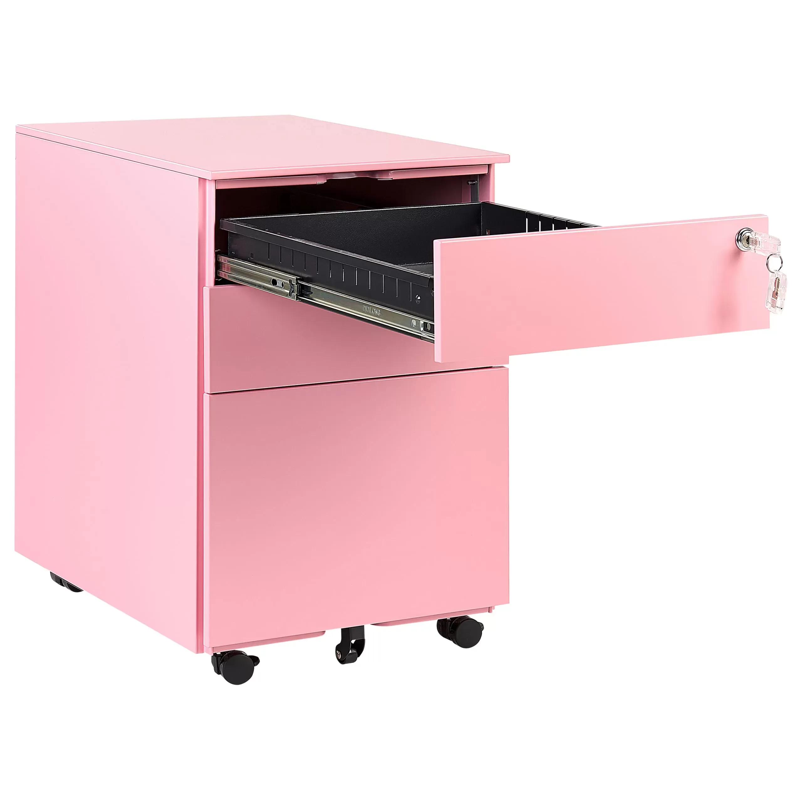 Illustration numéro 3 du produit Meuble de rangement métal rose