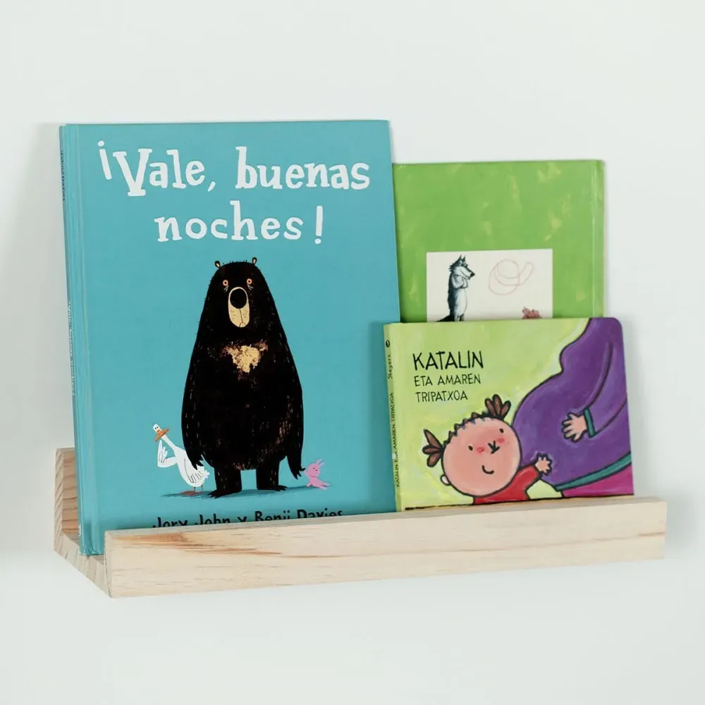 Illustration numéro 3 du produit Etagère murale en pin massif - L40 cm