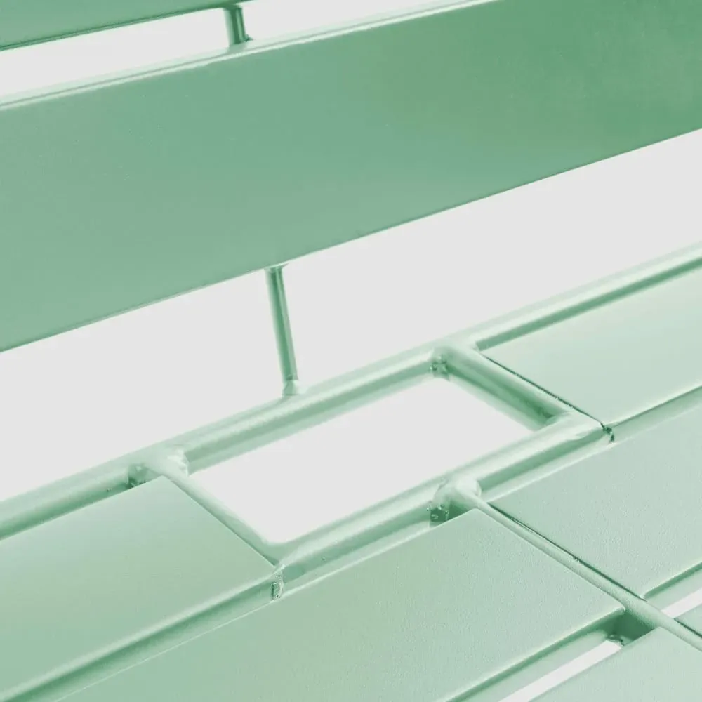 Illustration numéro 3 du produit Canapé de jardin en métal vert sauge