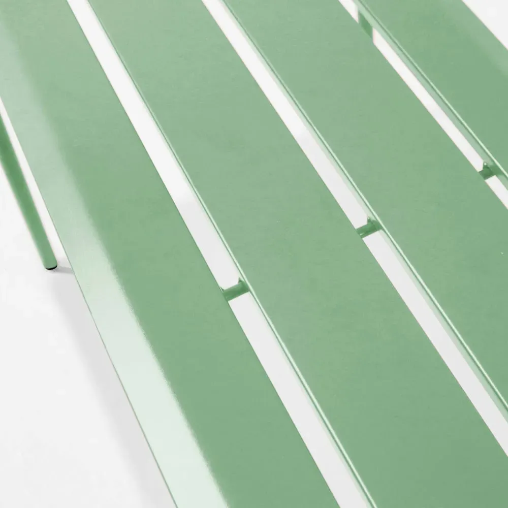 Illustration numéro 3 du produit Banc de jardin en acier vert sauge