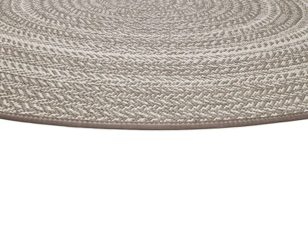 Illustration numéro 3 du produit Tapis d'extérieur rond taupe 120x120 cm