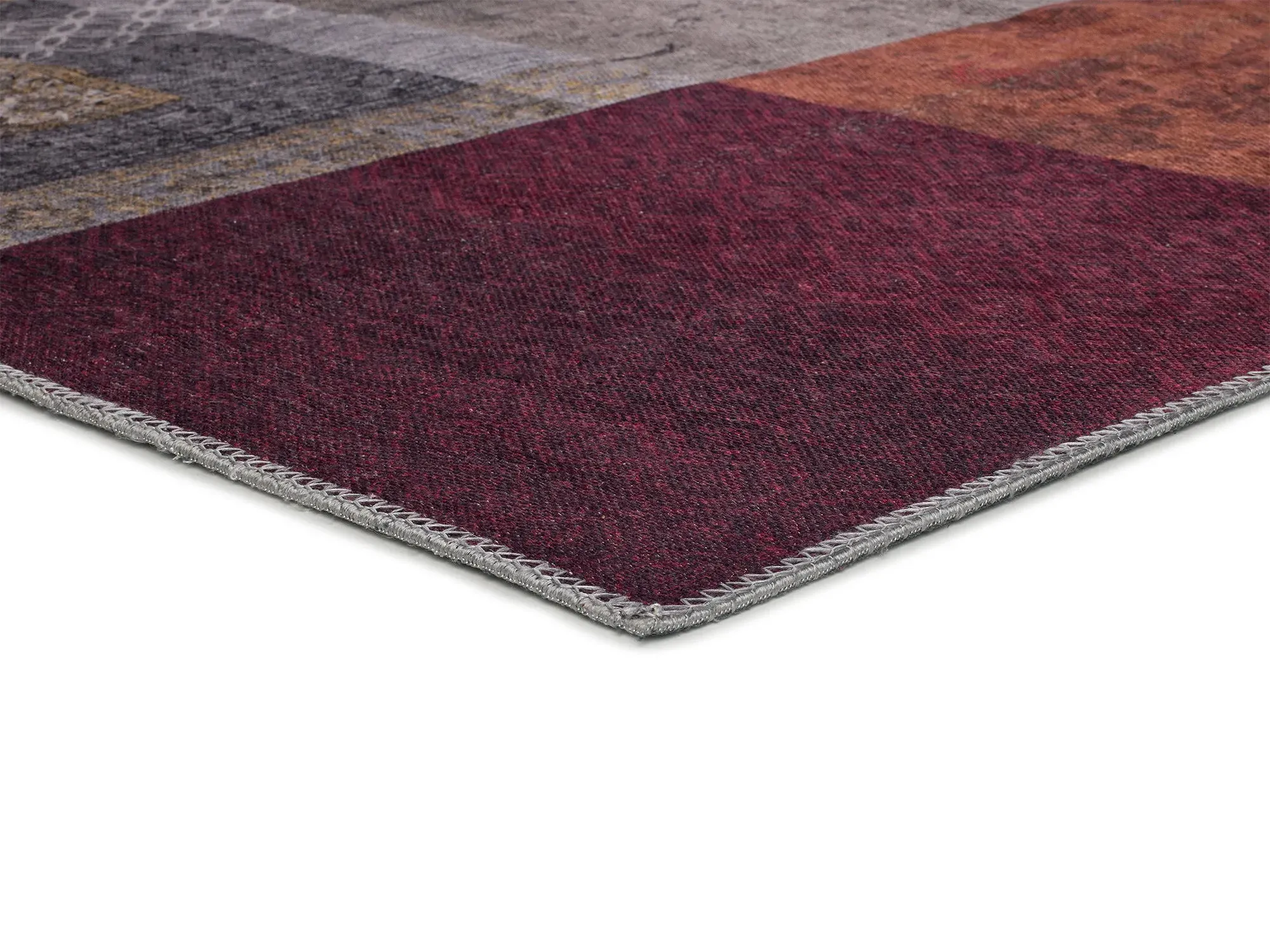 Illustration numéro 3 du produit Tapis lavable patchwork multicolore 140x200 cm