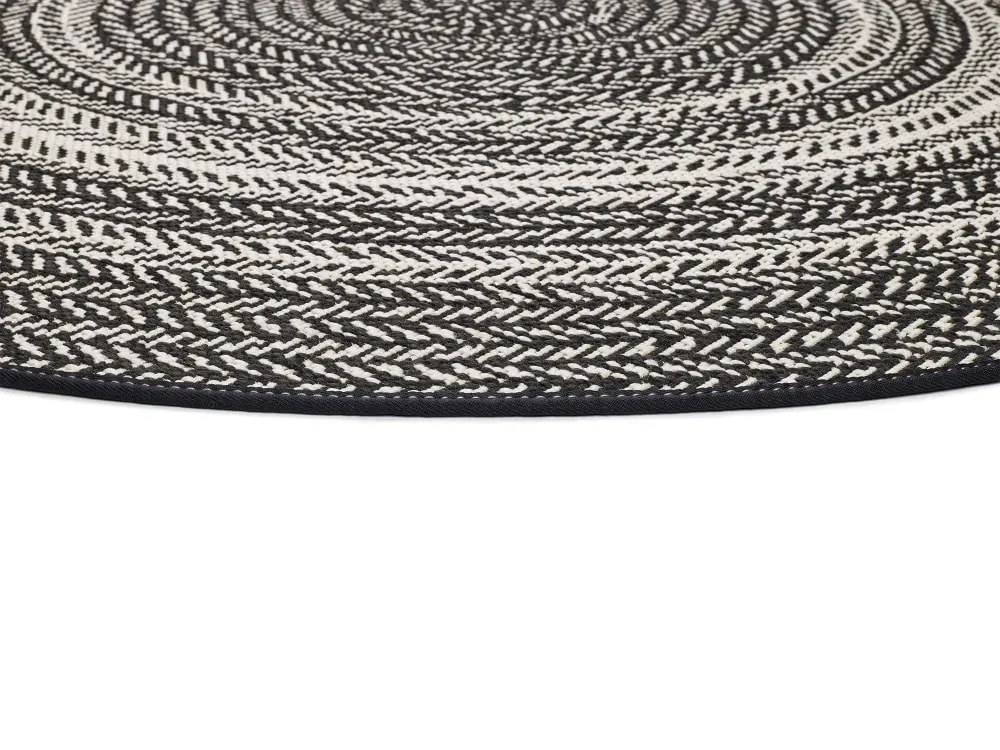 Illustration numéro 3 du produit Tapis d'extérieur rond noir 120x120 cm