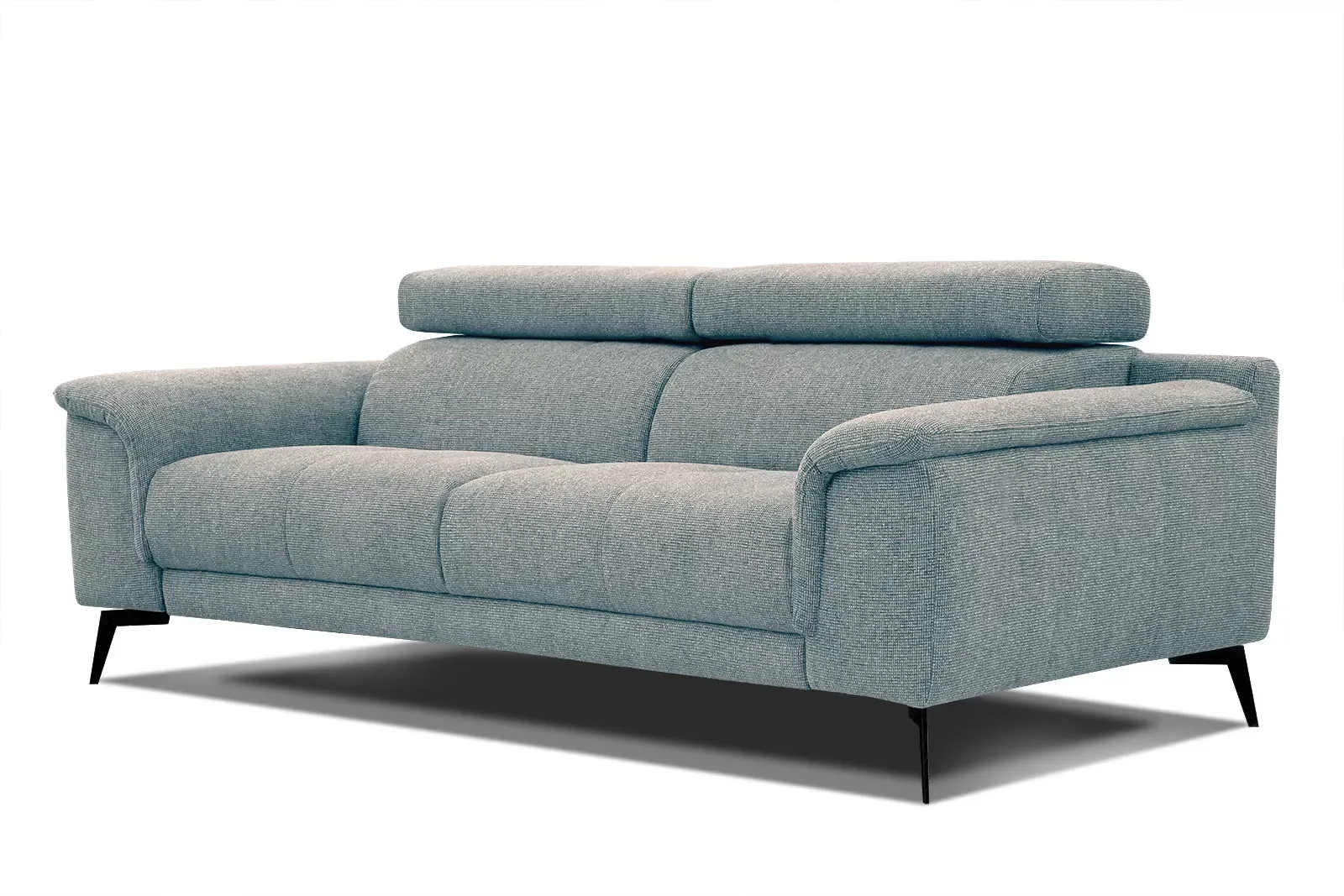 Illustration numéro 3 du produit Canapé 3 places avec appuie-tête réglables, bleu