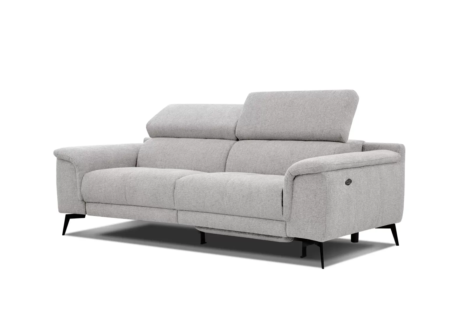 Illustration numéro 3 du produit Canapé 3 places avec 1 fonction relax et appuie-tête réglables, beige