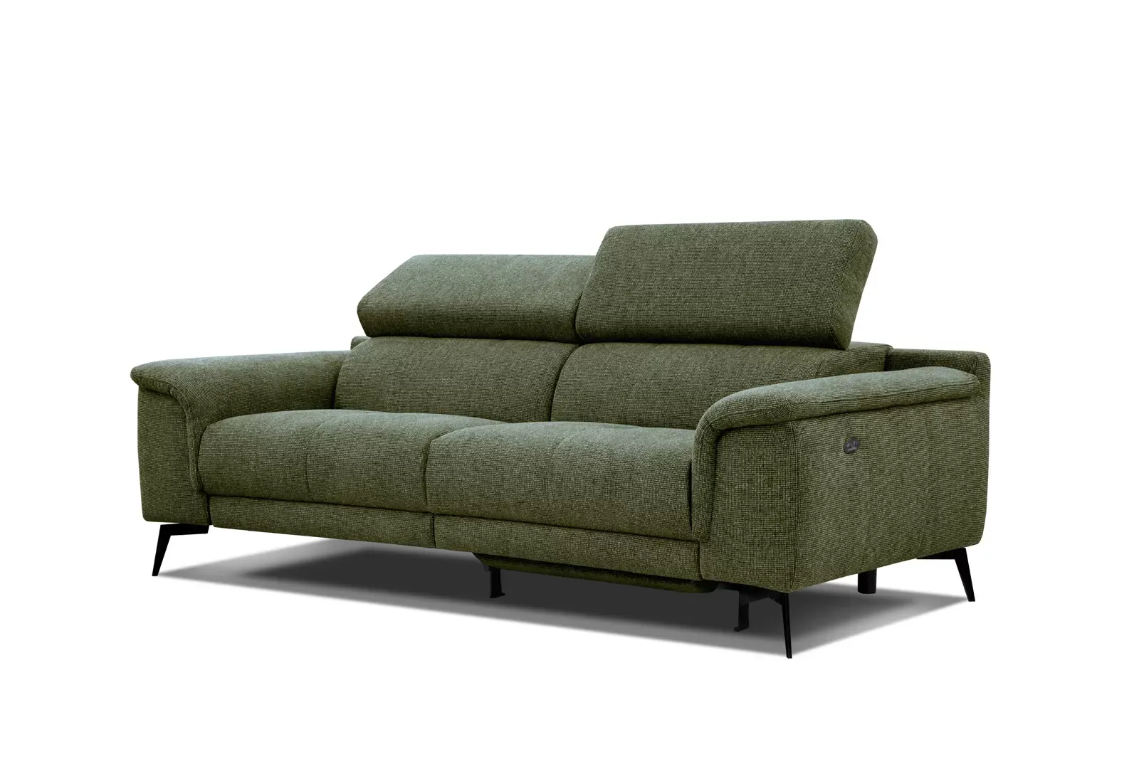 Illustration numéro 3 du produit Canapé 3 places avec 1 fonction relax et appuie-tête réglables, vert