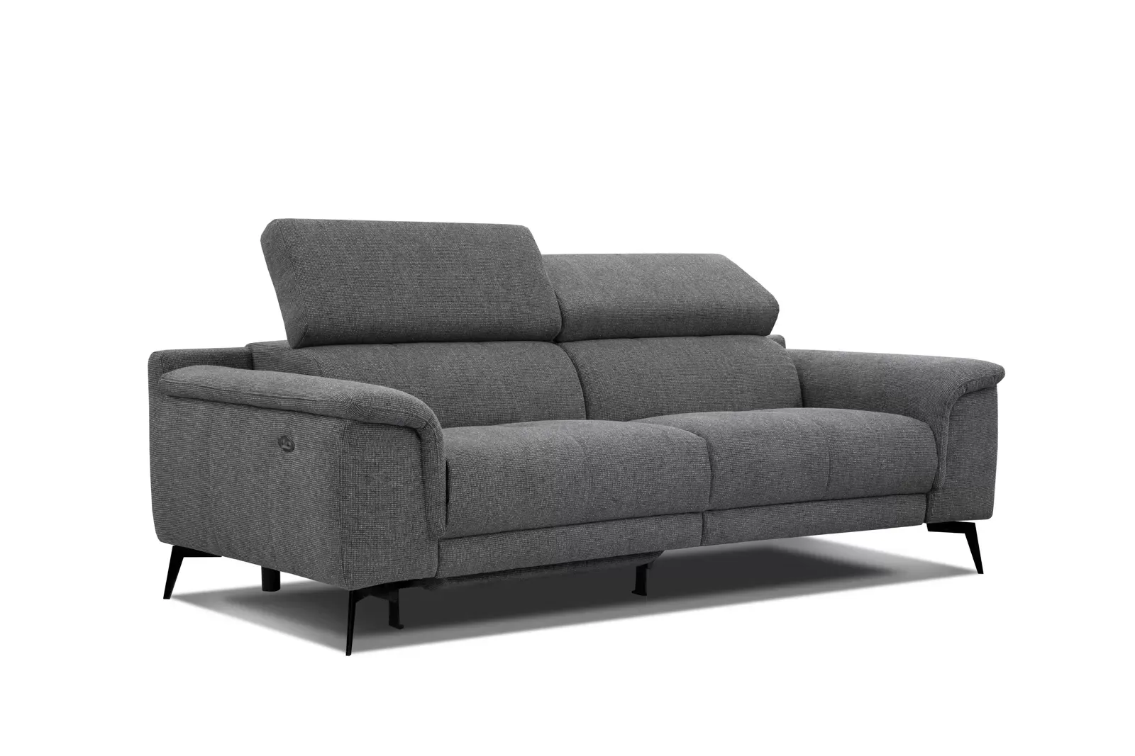 Illustration numéro 3 du produit Canapé 3 places avec 1 fonction relax et appuie-tête réglables, gris