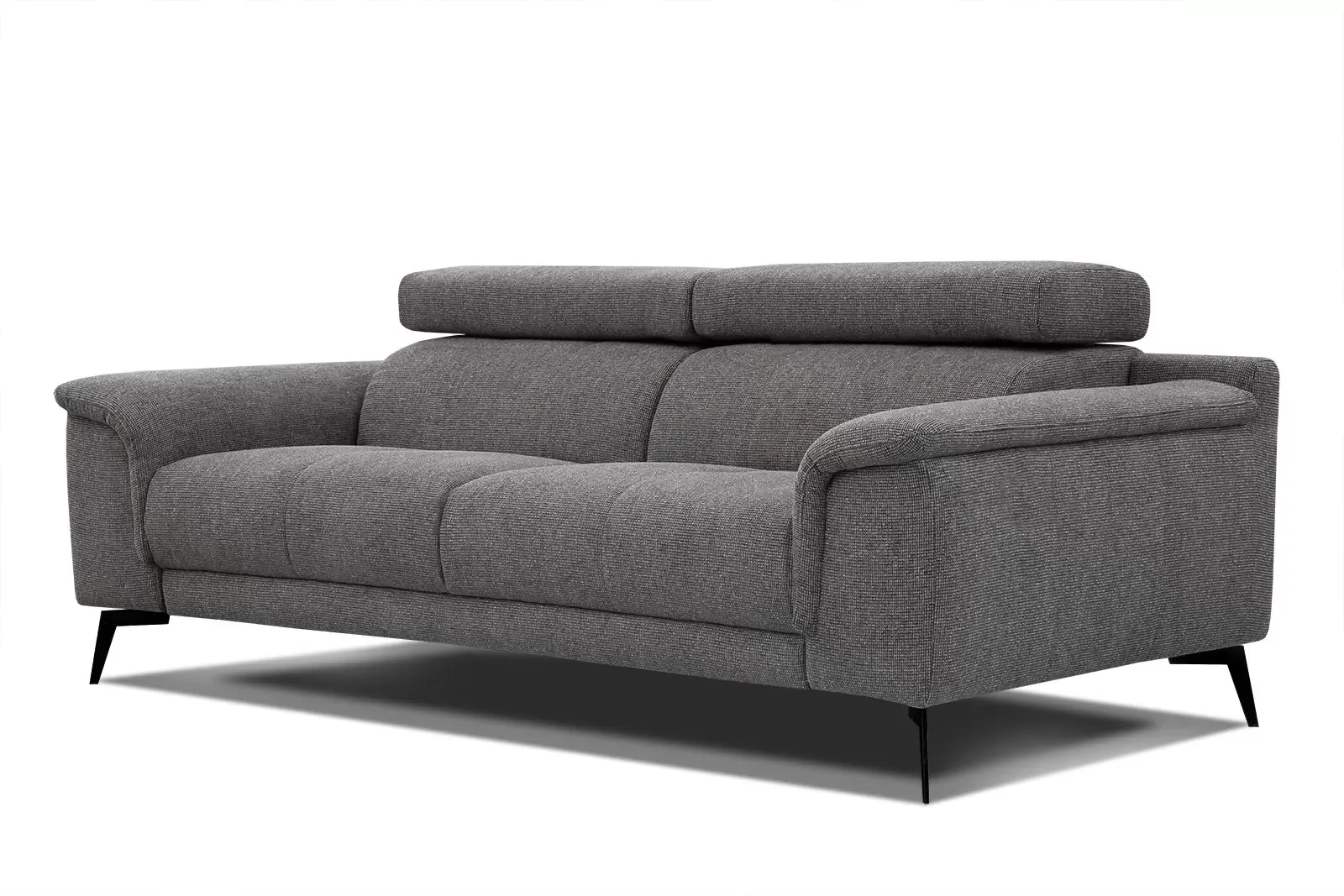 Illustration numéro 3 du produit Canapé 3 places avec appuie-tête réglables, gris