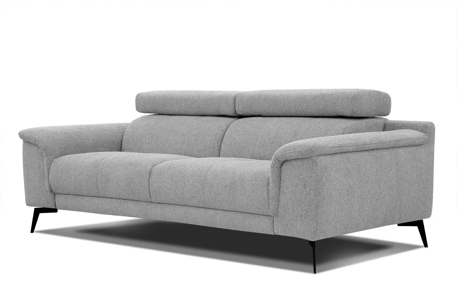 Illustration numéro 3 du produit Canapé 3 places avec appuie-tête réglables, gris