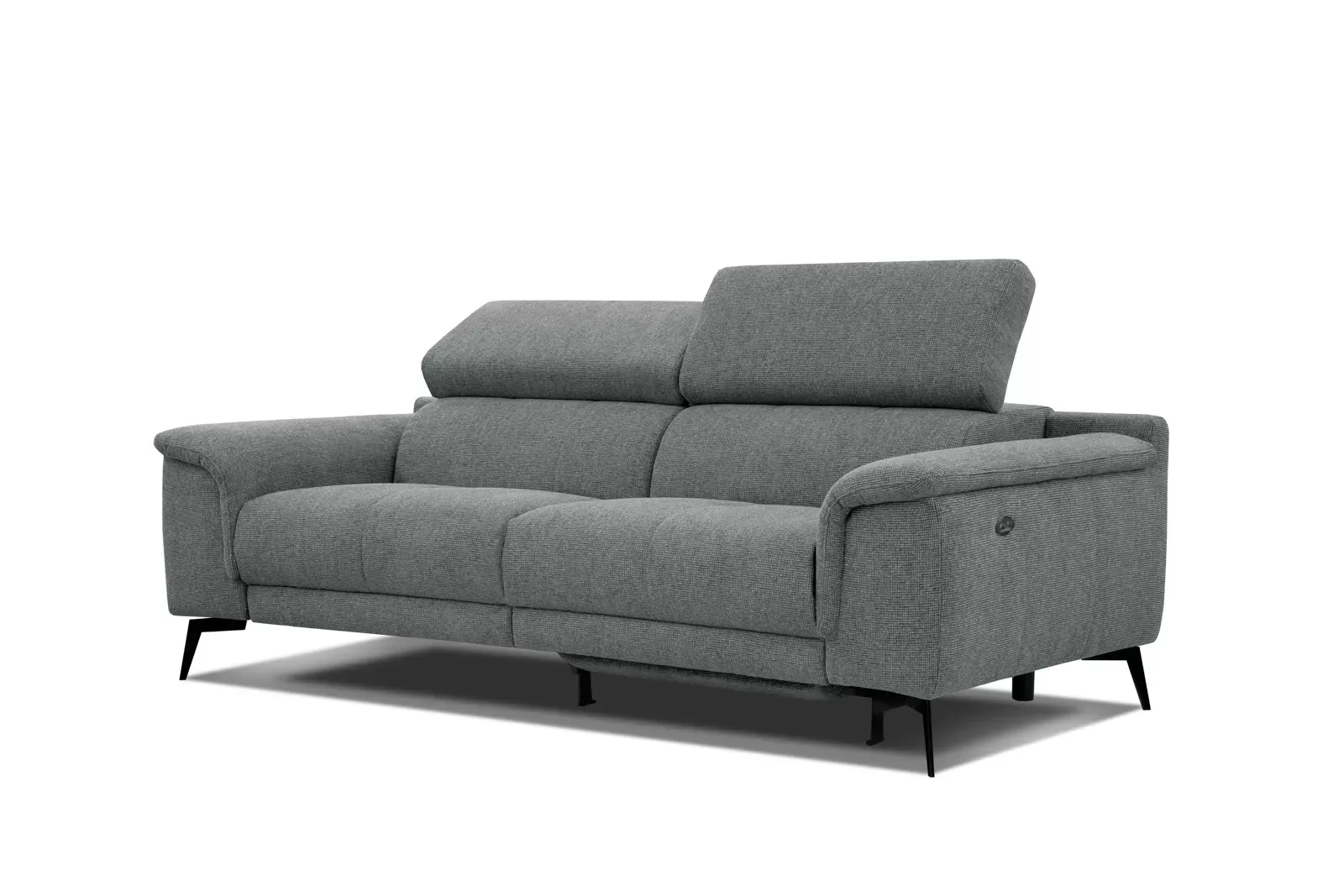 Illustration numéro 3 du produit Canapé 3 places avec 1 fonction relax et appuie-tête réglables, gris