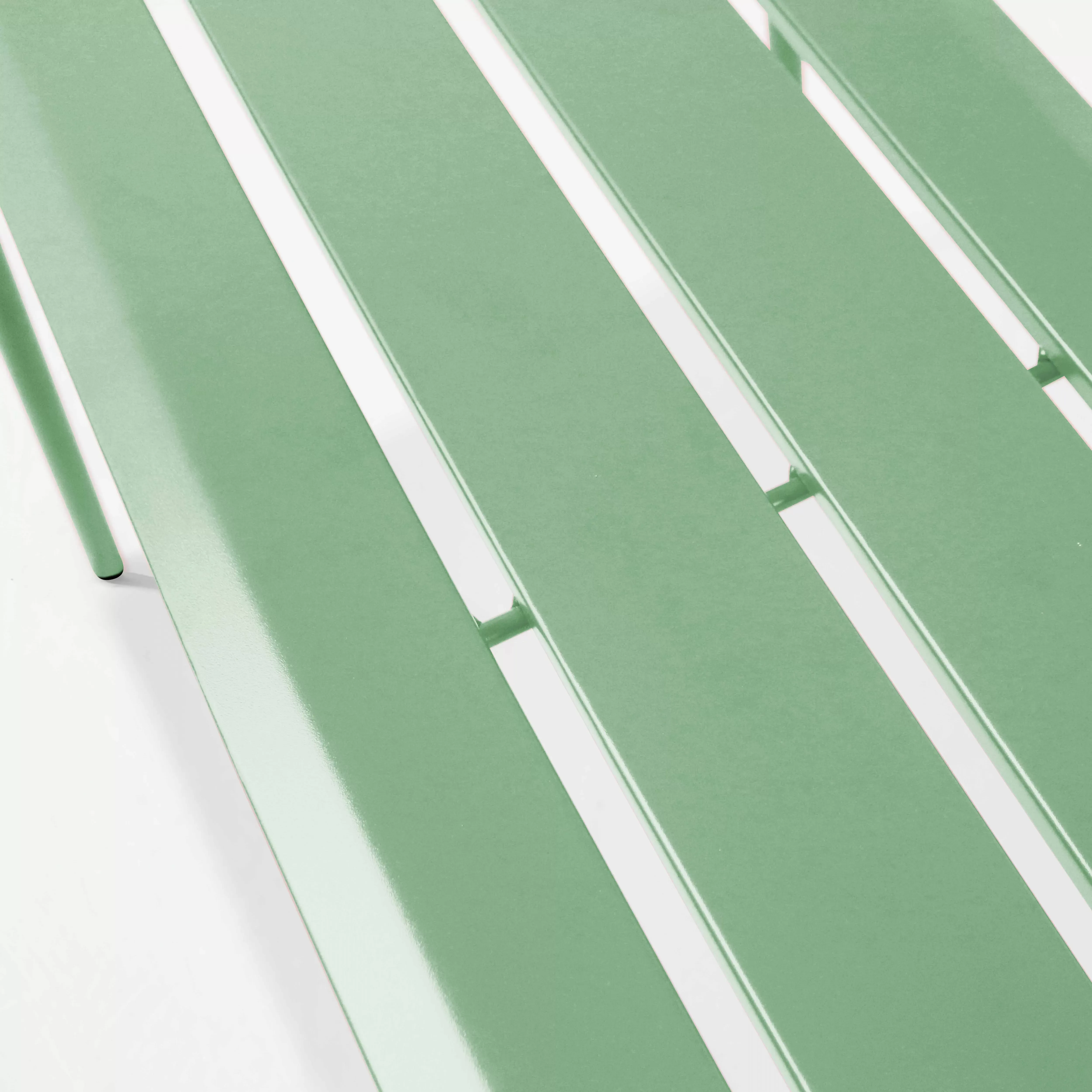 Illustration numéro 3 du produit Banc d'intérieur en métal vert sauge