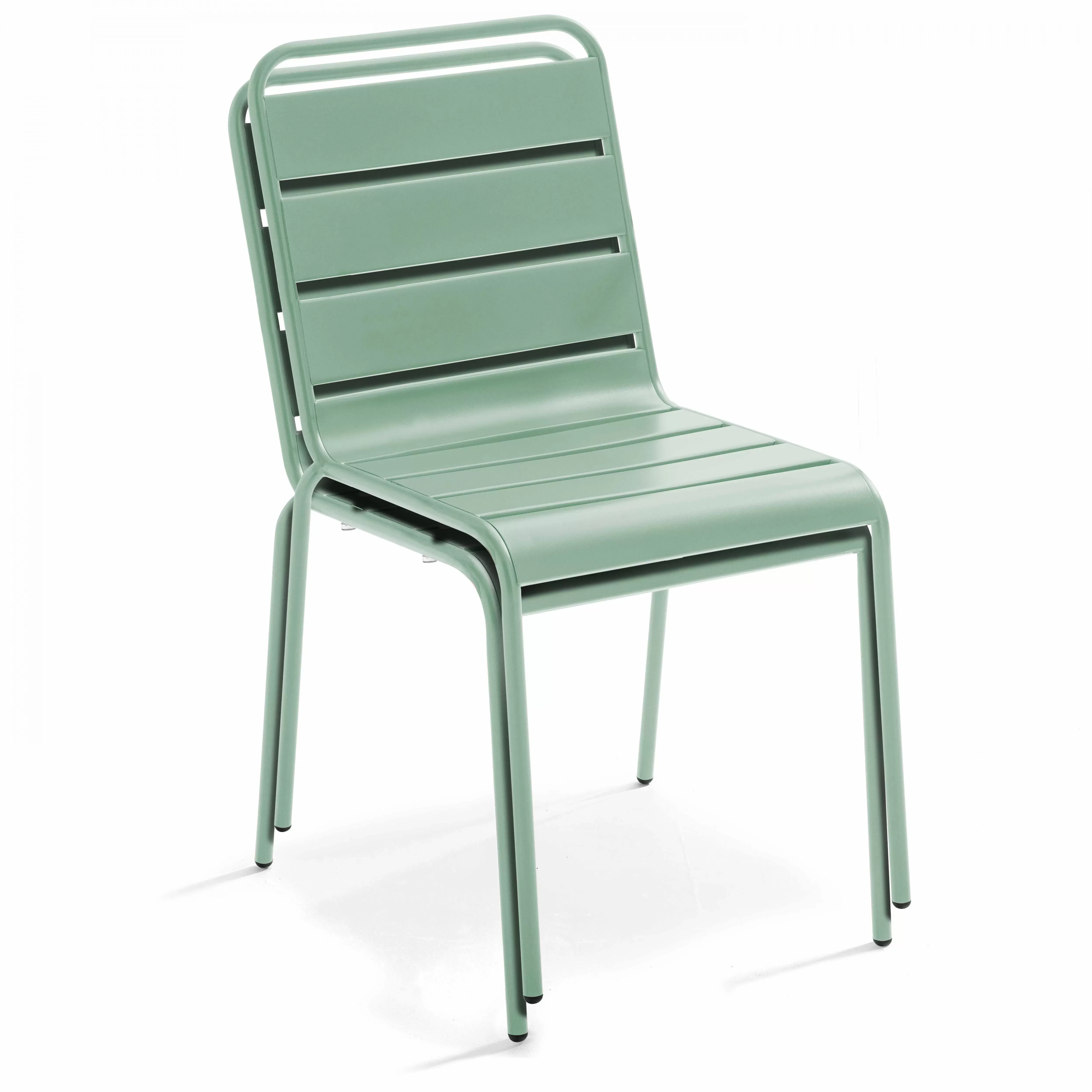 Illustration numéro 3 du produit Chaise en métal vert sauge