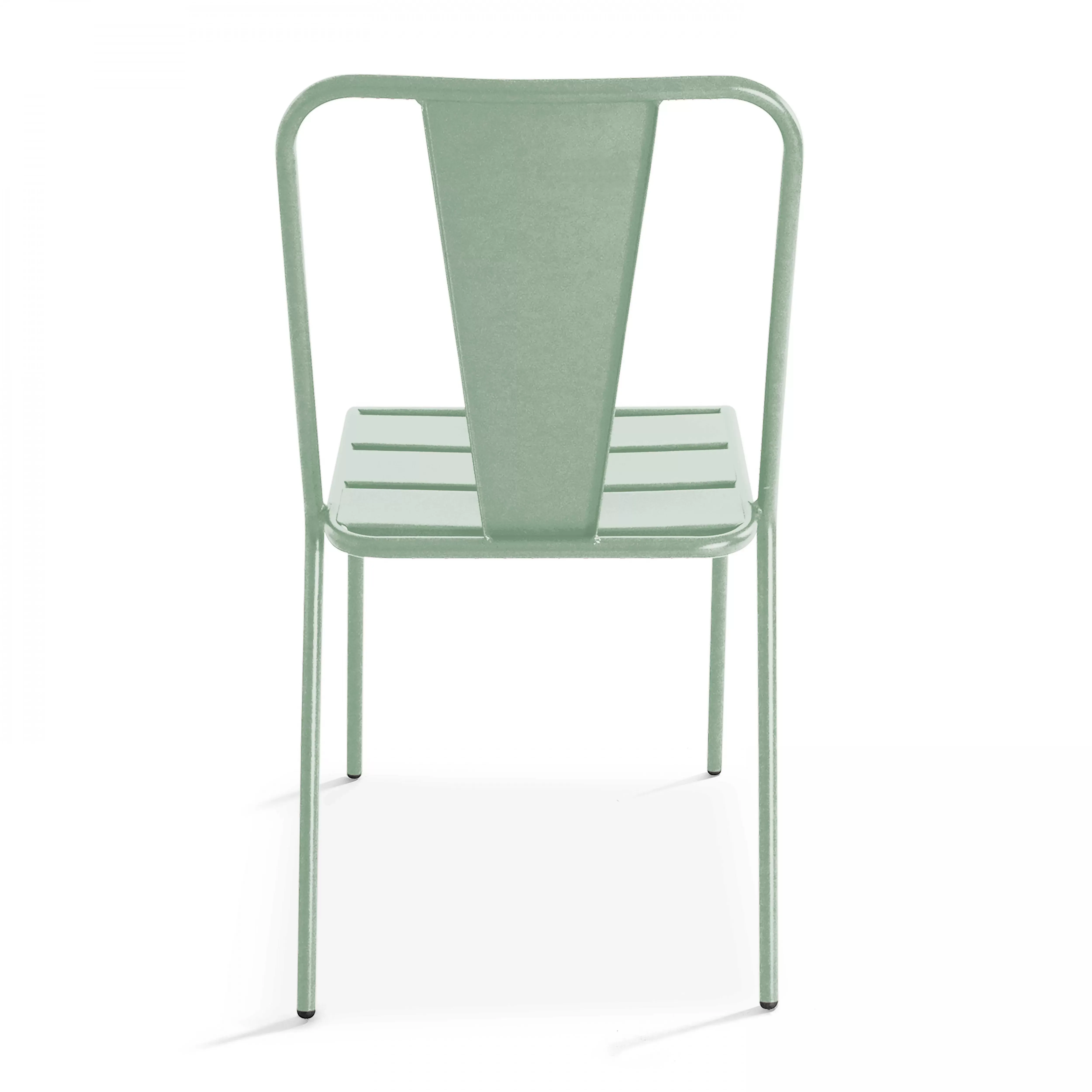 Illustration numéro 3 du produit Chaise en métal vert sauge